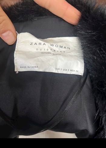 Kadın Siyah Kürk Detaylı Midi Mont - Görsel 6