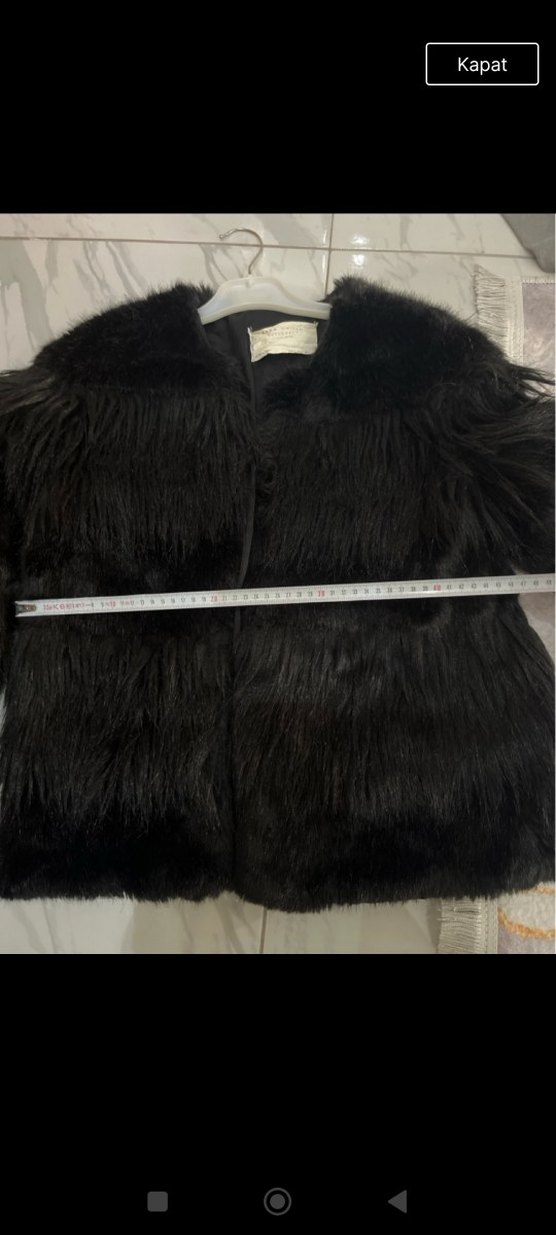 Kadın Siyah Kürk Detaylı Midi Mont - Görsel 4