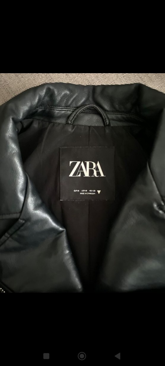 Zara Siyah Kemerli Deri Biker Ceket - Görsel 4