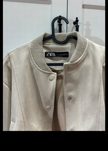 Bej Süet Düğmeli Kadın Ceket - Görsel 5