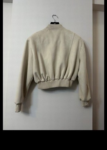 Bej Süet Düğmeli Kadın Ceket - Görsel 3