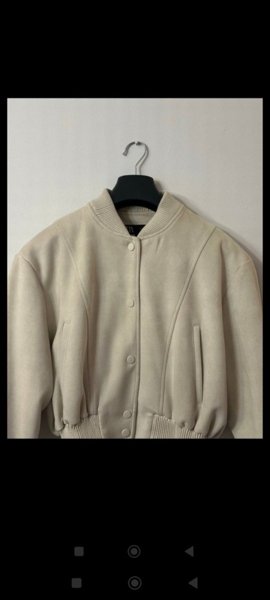 Bej Süet Düğmeli Kadın Ceket - Görsel 2