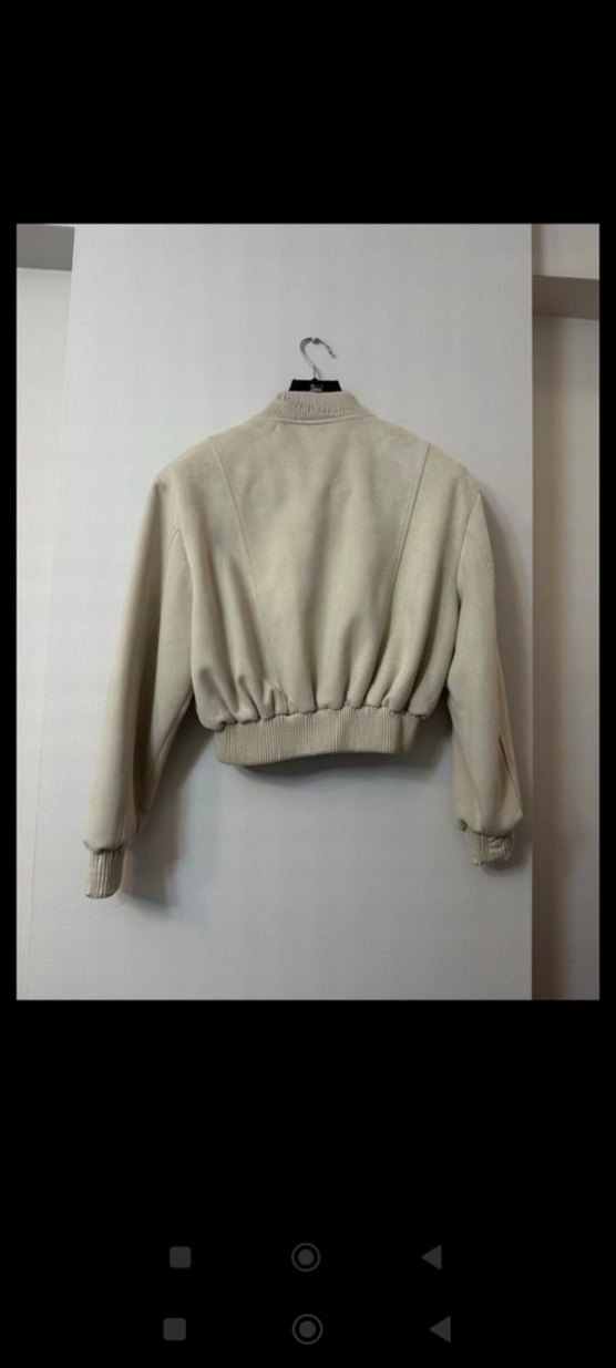 Bej Süet Düğmeli Kadın Ceket - Görsel 3