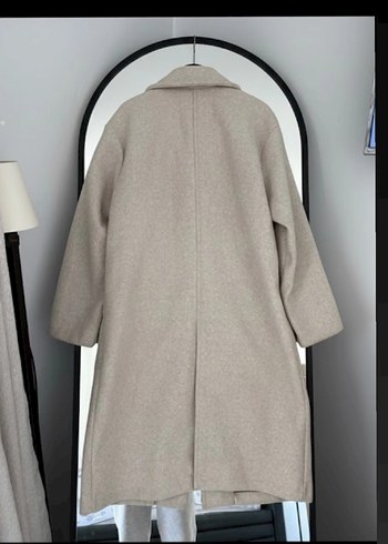 Tek Düğmeli Bej Kaban - Görsel 2