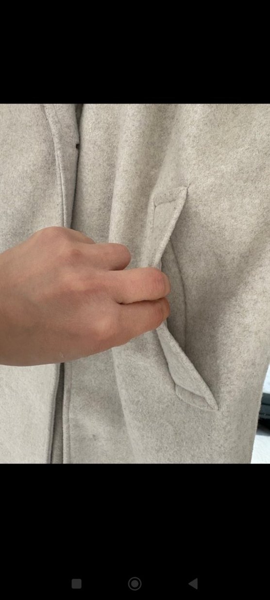 Tek Düğmeli Bej Kaban - Görsel 4