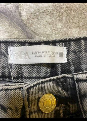 Gri Bol Kesim Midi Kot Pantolon - Görsel 3