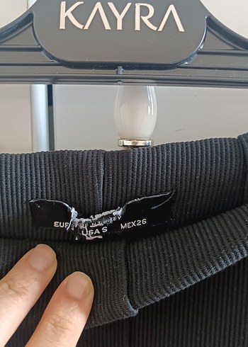 Siyah Piliseli Kadın İspanyol Paça Pantolon - Görsel 2