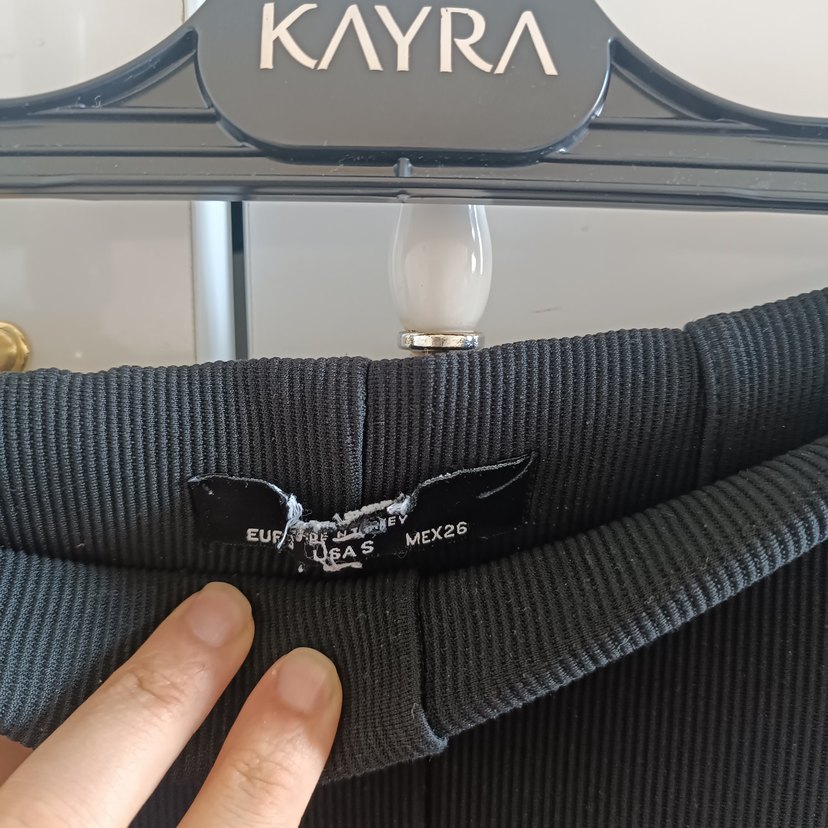 Siyah Piliseli Kadın İspanyol Paça Pantolon - Görsel 2