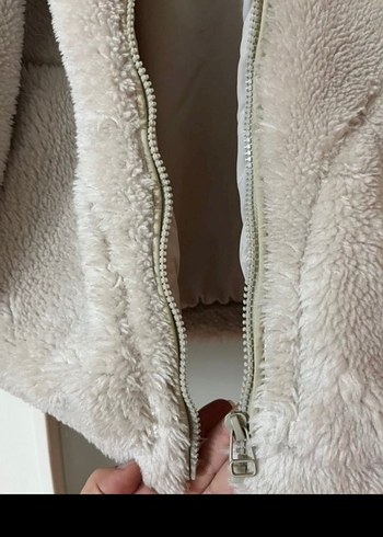 Kadın Bej Peluş Uzun Kollu Ceket - Görsel 7