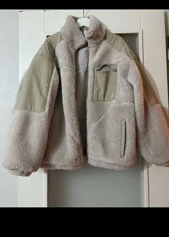 Kadın Bej Peluş Uzun Kollu Ceket - Görsel 2