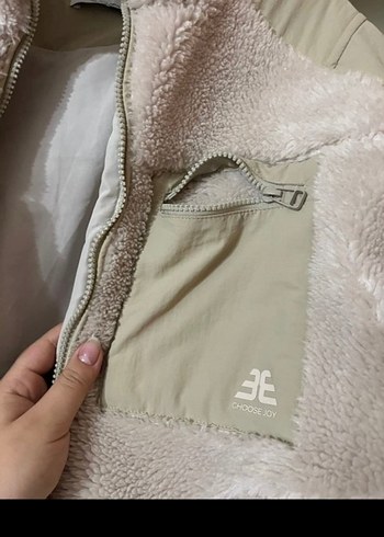 Kadın Bej Peluş Uzun Kollu Ceket - Görsel 5