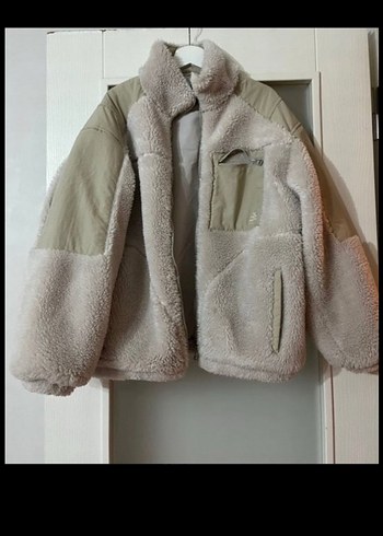 Bej Kadın Midi Boy Peluş Ceket - Görsel 2