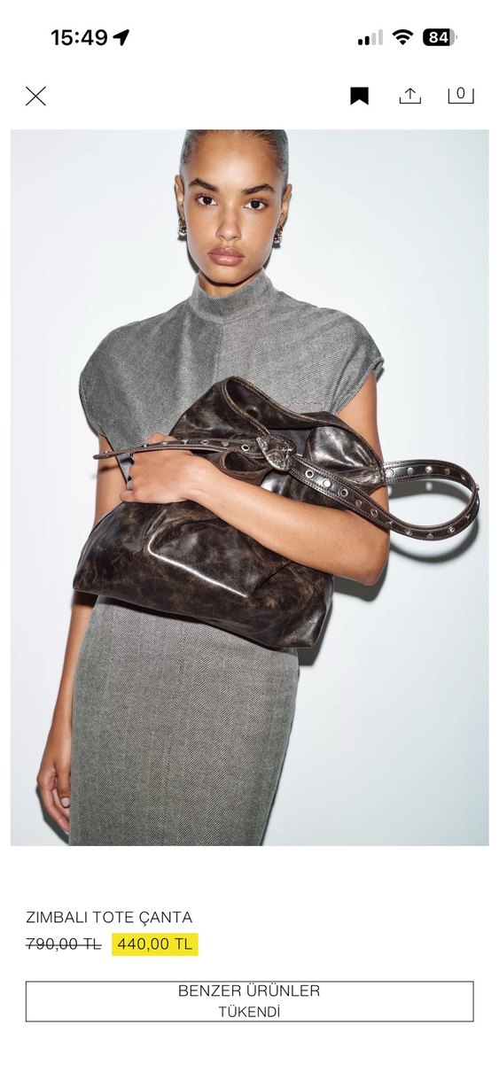 Kemer Detaylı Parlak Kahverengi Deri Kadın Çanta - Görsel 2