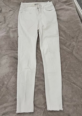 Koton Beyaz Duz Kesim Jean Pantolon