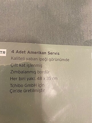 Beden haki Renk Tchibo Amerikan servis