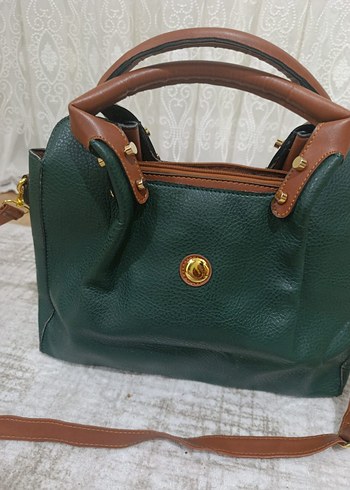 Diğer Koyu Yesil Deri El Cantasi Vintige