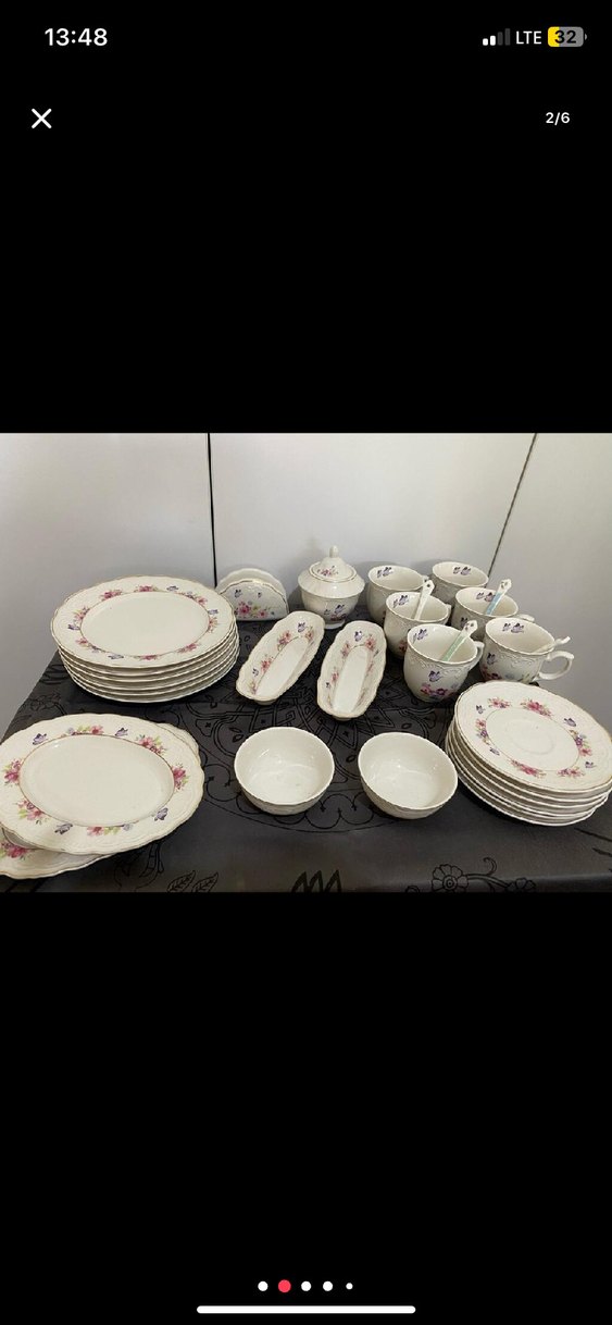 Klasik Desenli Beyaz Yemek Takımı - Görsel 2