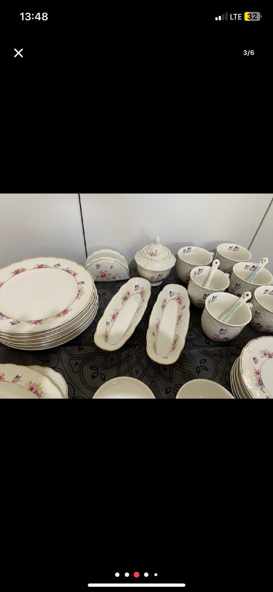 Klasik Desenli Beyaz Yemek Takımı - Görsel 3