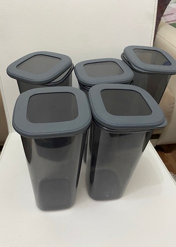 Siyah Plastik Saklama Kabı Seti - Görsel 2