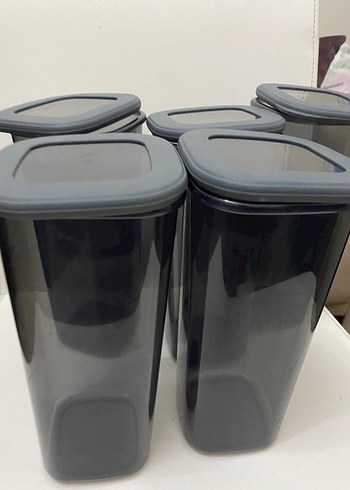 Siyah Plastik Saklama Kabı Seti - Görsel 3