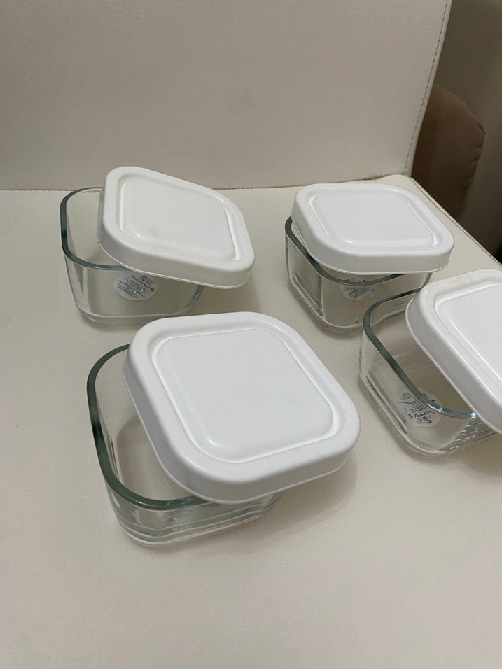 Beyaz Kapaklı Cam Saklama Kapları Seti - Görsel 2