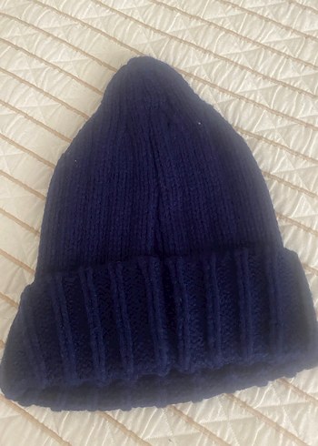 Mavi Kürklü Kadın Örgü Bere - Görsel 3