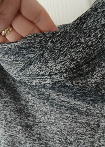 Gri Spor Esnek Midi Tayt - Görsel 5