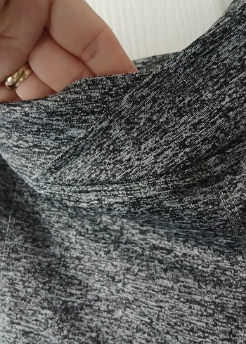 Gri Spor Esnek Midi Tayt - Görsel 6