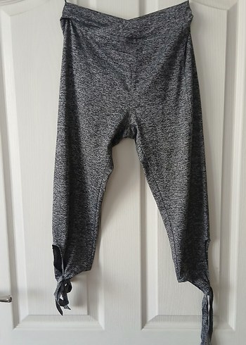 Gri Spor Esnek Midi Tayt - Görsel 2