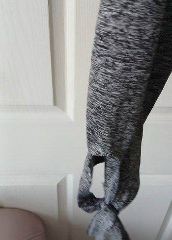 Gri Spor Esnek Midi Tayt - Görsel 7