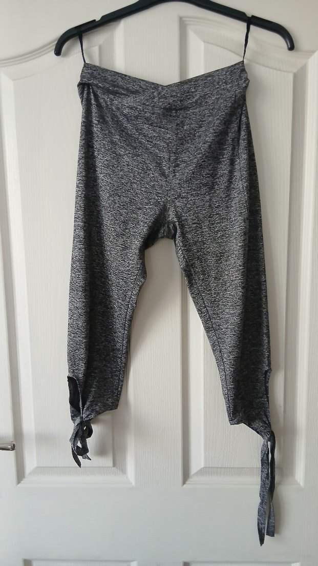 Gri Spor Esnek Midi Tayt - Görsel 2