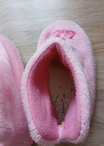 Kız Çocuk Pembe Nakışlı Sıcak Ev Terliği - Görsel 2