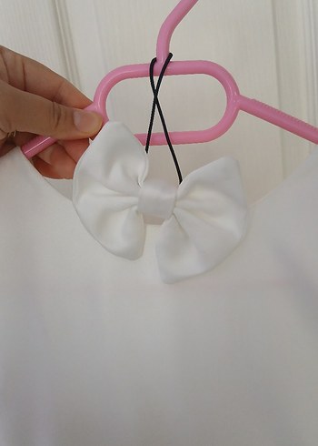 Beyaz Nakışlı Klasik Kız Çocuk Elbisesi - Görsel 5