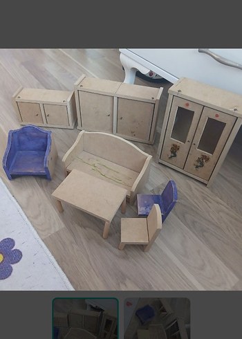Ikea Dogal Ahsap Oyuncak Ev Mobilya Seti