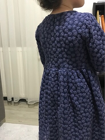 4 Yaş Beden mavi Renk Zara dantel elbise
