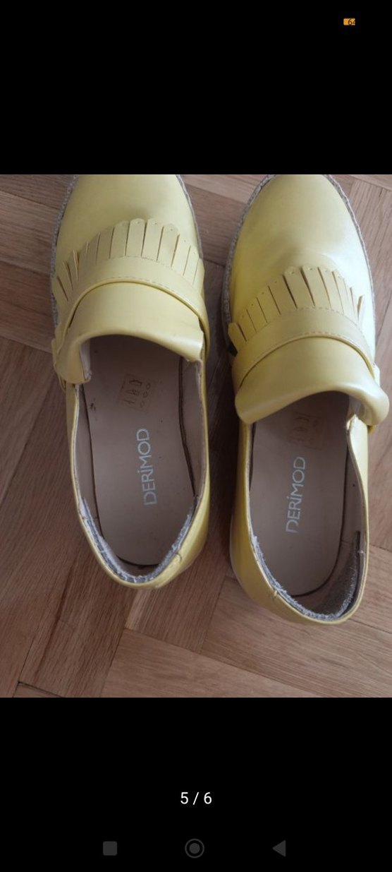 Sarı Deri Püsküllü Kadın Loafer - Görsel 5