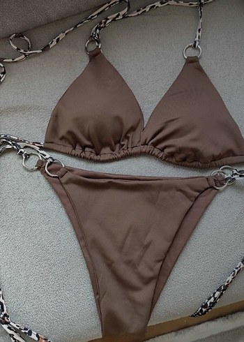 Calzedonia Kahverengi Zincir Detayli Bikini Takimi