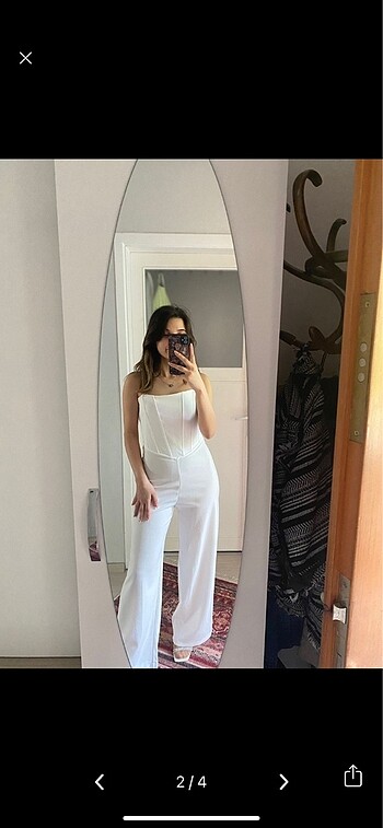 Bershka Beyaz tulum
