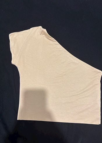 m Beden Bej Minimalist Midi bluz