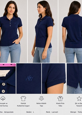 Diğer Lacivert Polo Tisort