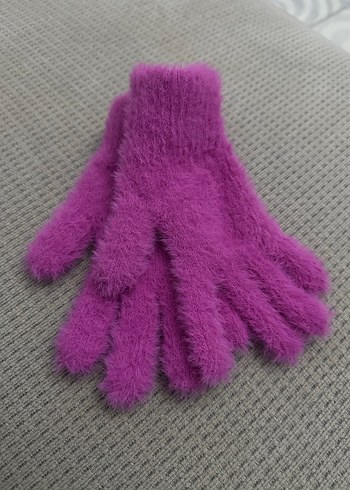 Pembe Kız Çocuk Örgü Eldiven - Görsel 4