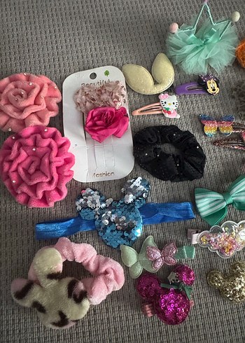 Renkli Desenli Çocuk Saç Tokaları ve Bantları - Görsel 2