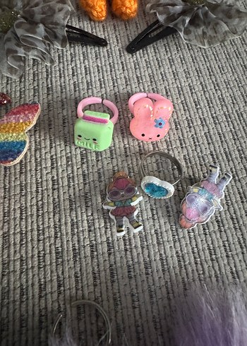 Renkli Desenli Çocuk Saç Tokaları ve Bantları - Görsel 7