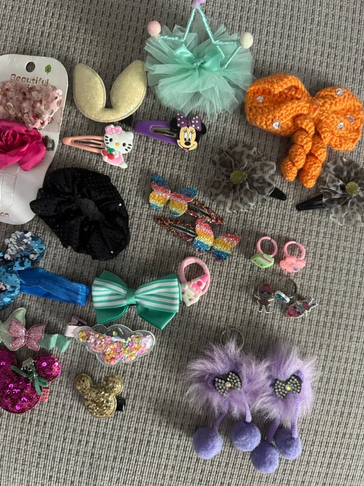 Renkli Desenli Çocuk Saç Tokaları ve Bantları - Görsel 3