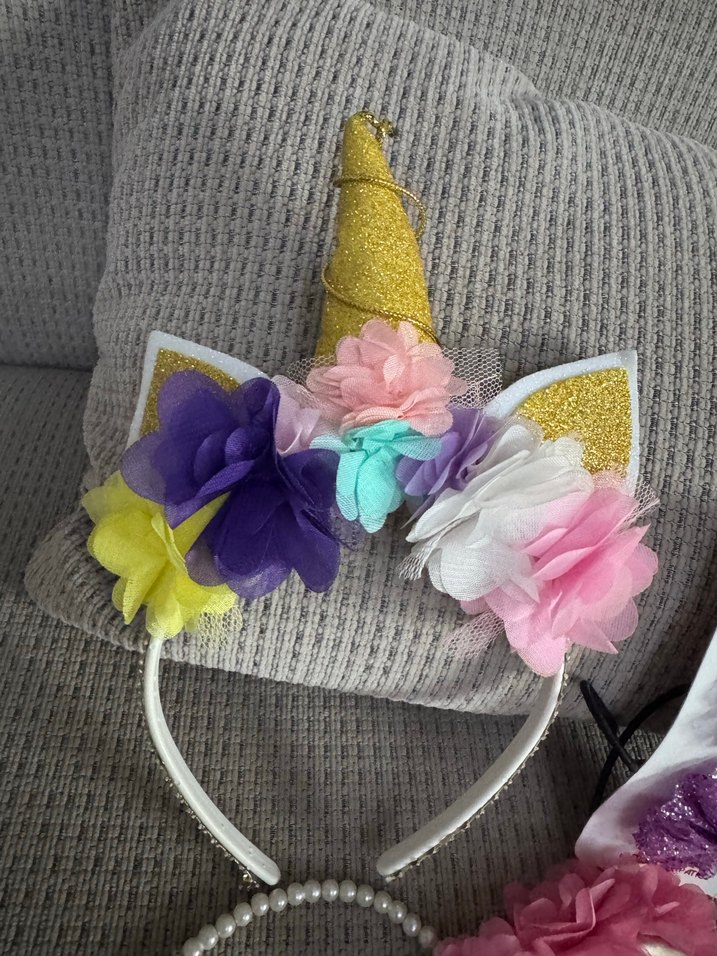 Çiçekli Elastik Çocuk Saç Bantları ve Tokalar - Görsel 2