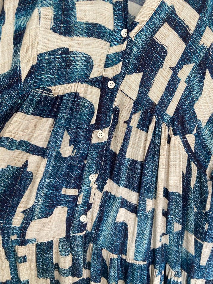 Bohem Uzun Pilili V Yaka Elbise - Görsel 3