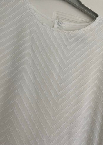 Kadın Beyaz Uzun Keten Elbise - Görsel 3