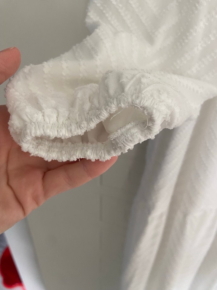 Kadın Beyaz Uzun Keten Elbise - Görsel 2