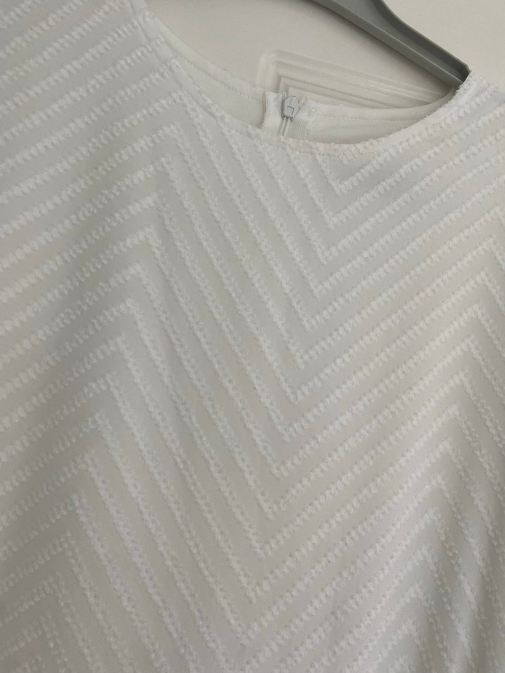 Kadın Beyaz Uzun Keten Elbise - Görsel 3