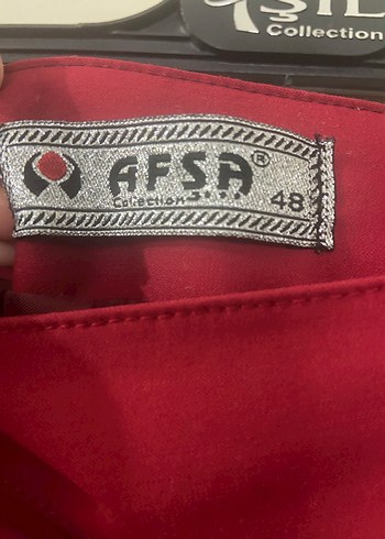 Kırmızı Midi Saten Salaş Etek - Görsel 3